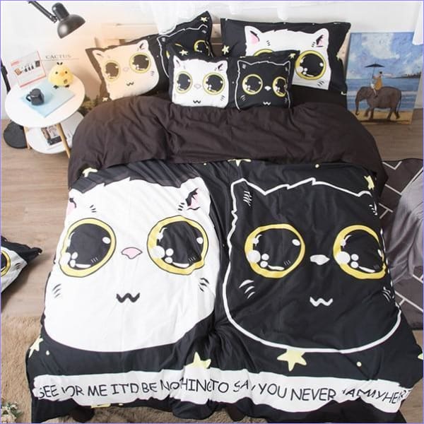 Manga Cats Duvet Cover