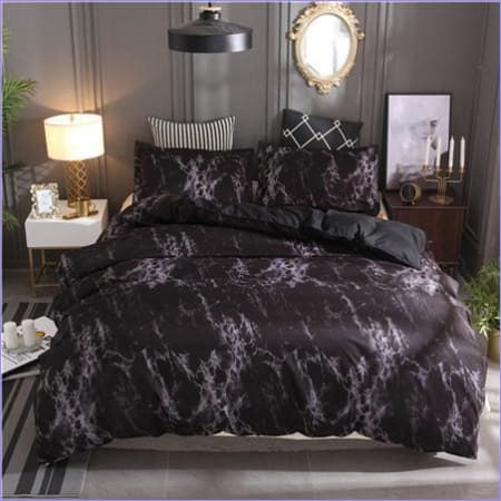 Luxury Black Marble Duvet Cover