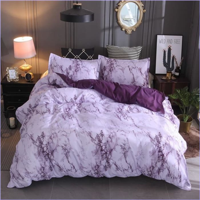 Luxury Pink Marble Duvet Cover