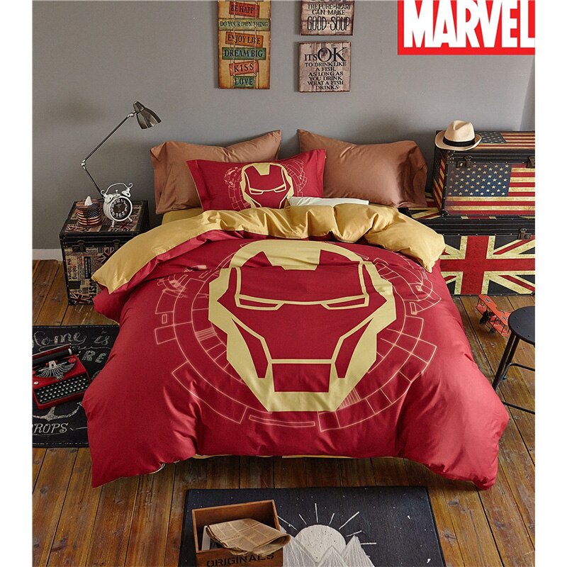 Duvet Cover Marvel Iron Man Helmet 100% Cotton