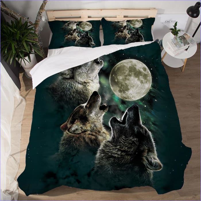 Howling Wolf Pack Duvet Cover