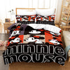 Mickey Mouse And Minnie Mouse Old School Duvet Cover