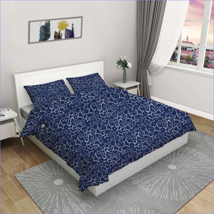 Modern Blue Stars Duvet Cover