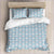 Gray and Blue Squares Modern Duvet Cover