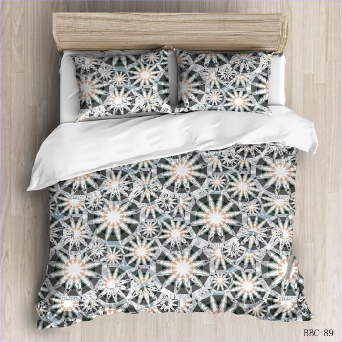 White Crystals Modern Duvet Cover