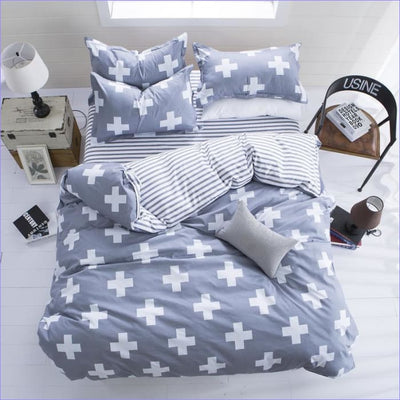 White Cross Modern Duvet Cover