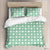 Green Flowers Modern Duvet Cover