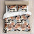 Orange Fragments Modern Duvet Cover