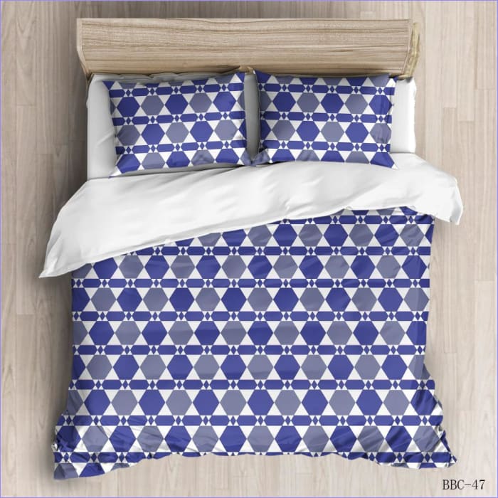 Blue Mosaic Modern Duvet Cover