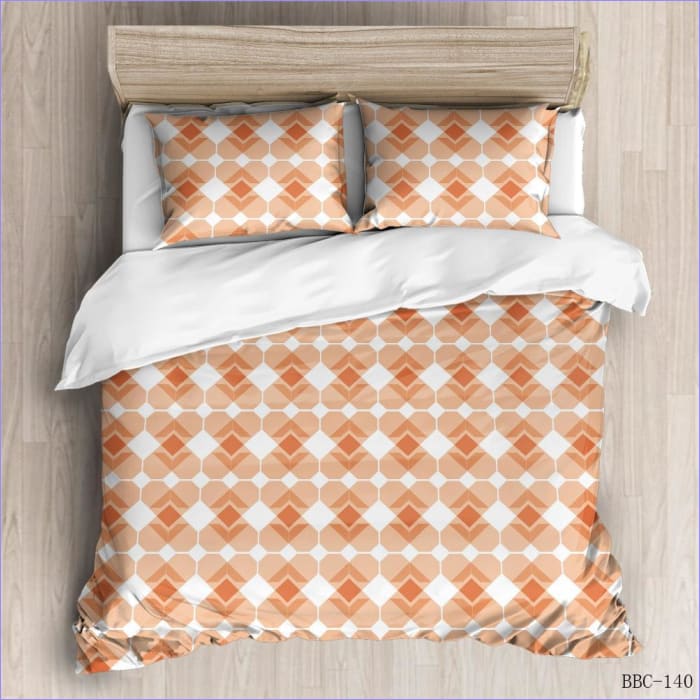 Modern Mosaic Orange Duvet Cover