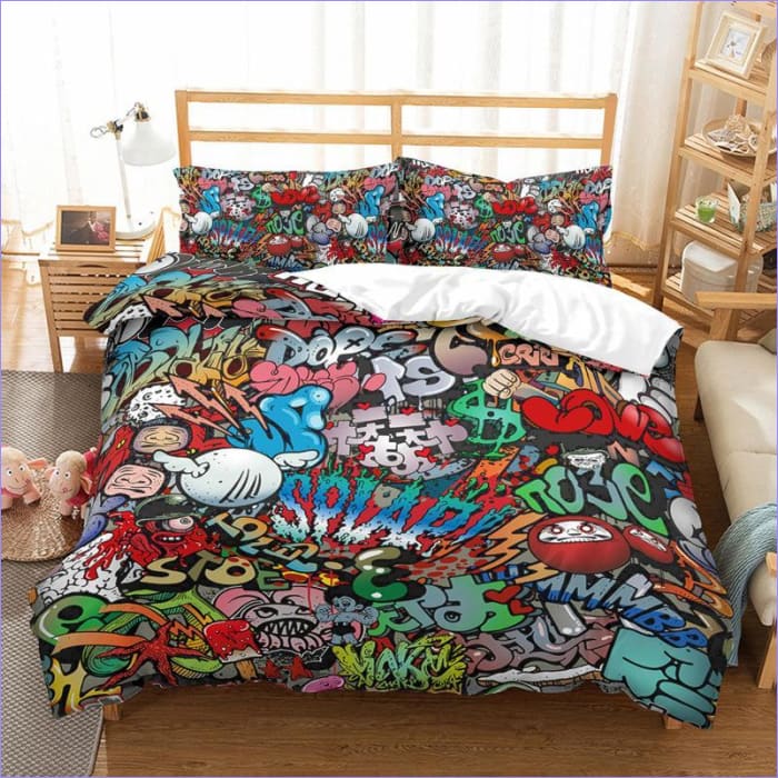 Graffiti Pattern Duvet Cover