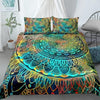 Green and Turquoise Mandala Pattern Duvet Cover