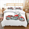 Red Custom Motorcycle Duvet Cover