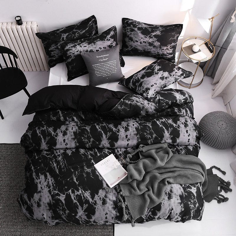 Black and Gray Duvet Cover