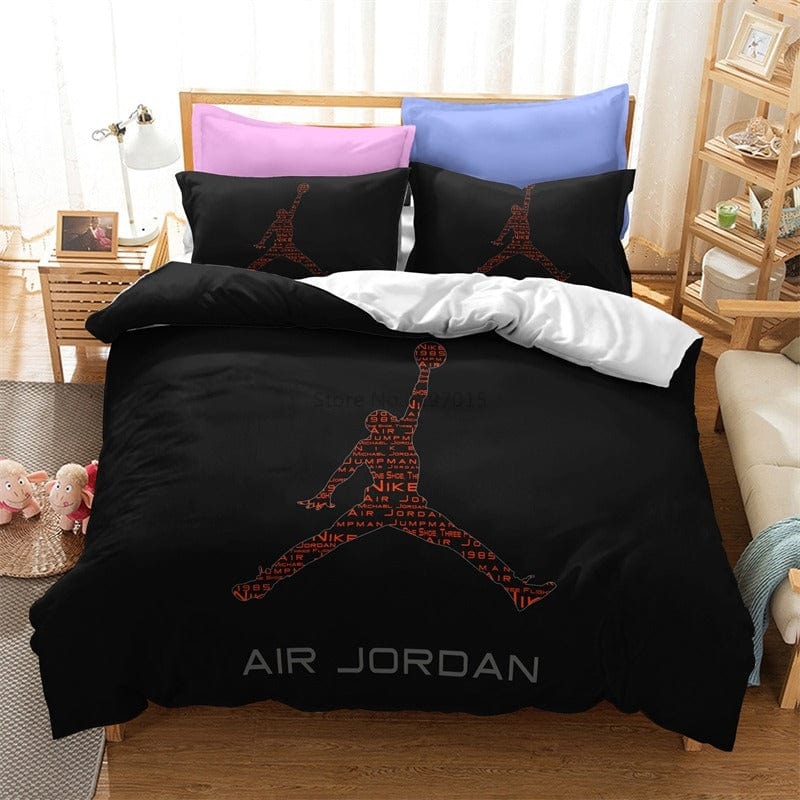 Air Jordan Black Duvet Cover