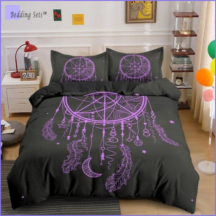 Dream Catcher Black Duvet Cover