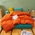 Plain Orange Duvet Cover