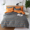 Orange and Gray Duvet Cover