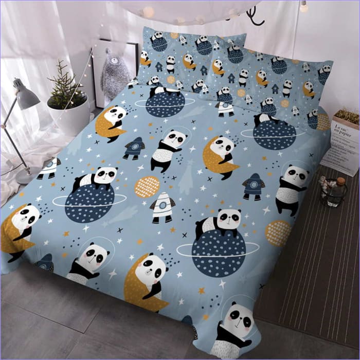 Panda Astronaut Duvet Cover