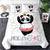 Panda With The Stars Duvet Cover