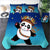 Panda In The Stars Duvet Cover