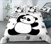 Flower Panda Duvet Cover