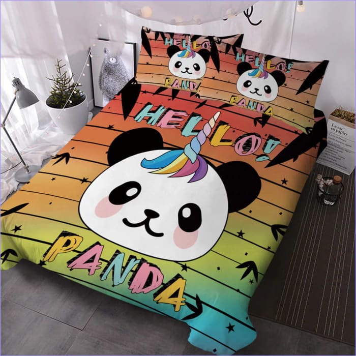 Panda Hello Duvet Cover