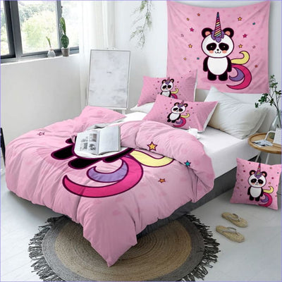 Unicorn Panda Duvet Cover