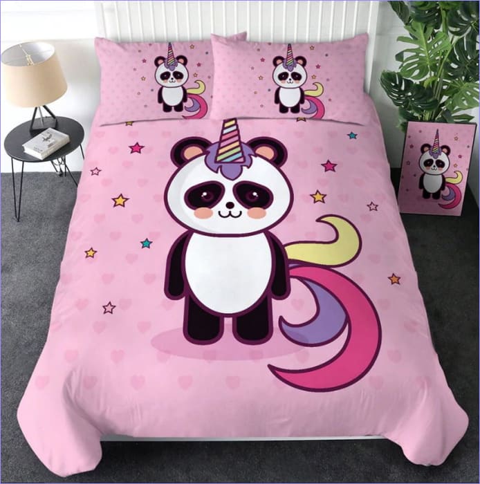 Unicorn Panda Duvet Cover