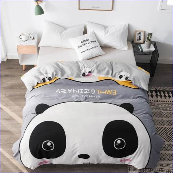 Manga Panda Duvet Cover