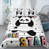 Panda More Stars Duvet Cover