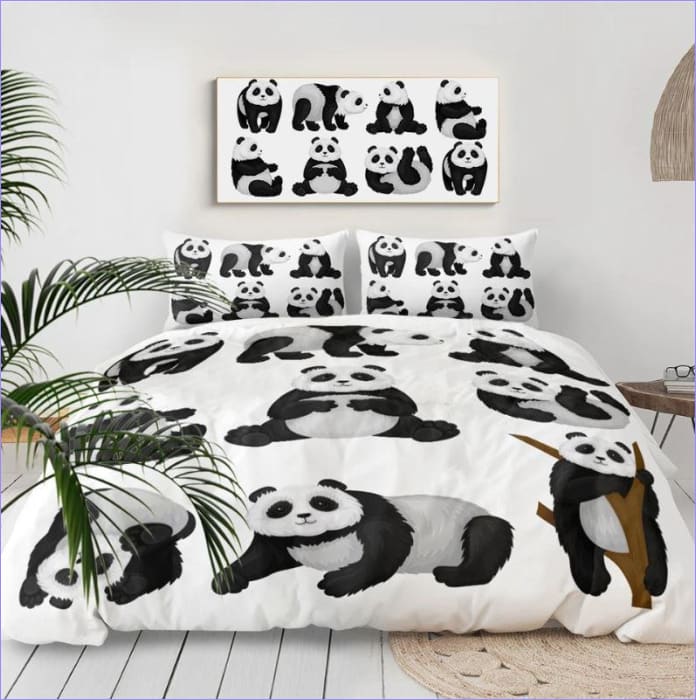 Funny Panda Duvet Cover