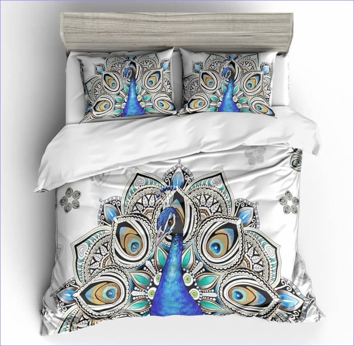 Bohemian Peacock Duvet Cover