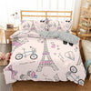 Paris Pink Duvet Cover