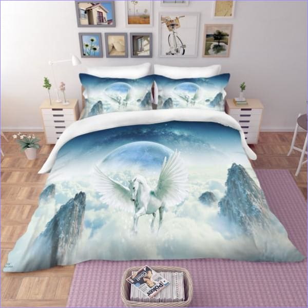 Pegasus in the Sky Duvet Cover