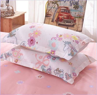 Little Pink Unicorn Duvet Cover