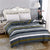 Gray and White Striped Duvet Cover