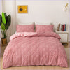 Dark Pink Plaid Duvet Cover