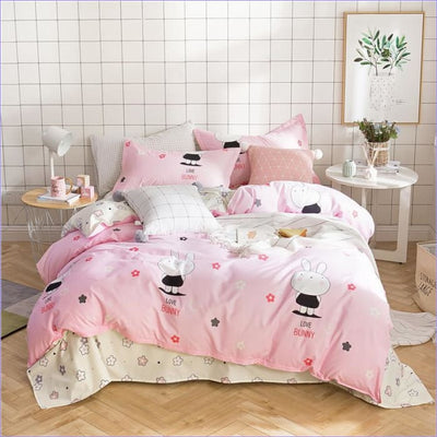 Pink Bunny Duvet Cover