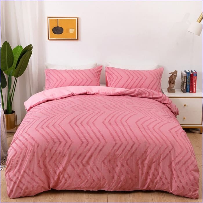 Pink Waves Duvet Cover