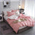 Pink and White Striped Reversible Duvet Cover