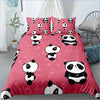 Little Panda Pink Duvet Cover