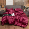 Red Satin Duvet Cover