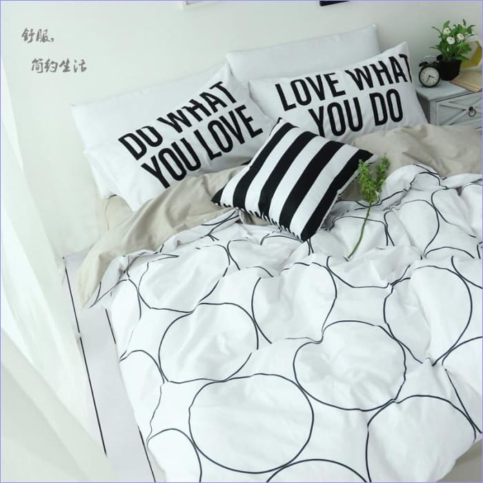 White Bubble Scandinavian Duvet Cover