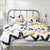 White, Yellow, Blue and Green Waves Scandinavian Duvet Cover