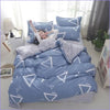 Blue Scandinavian Duvet Cover with Triangles