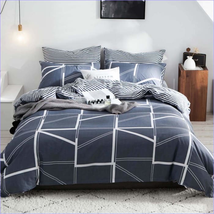 Blue Scandinavian Duvet Cover