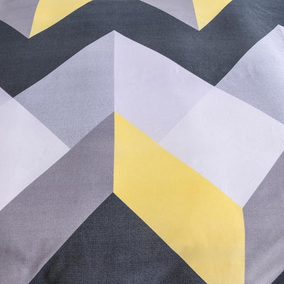 Yellow and Gray Scandinavian Duvet Cover