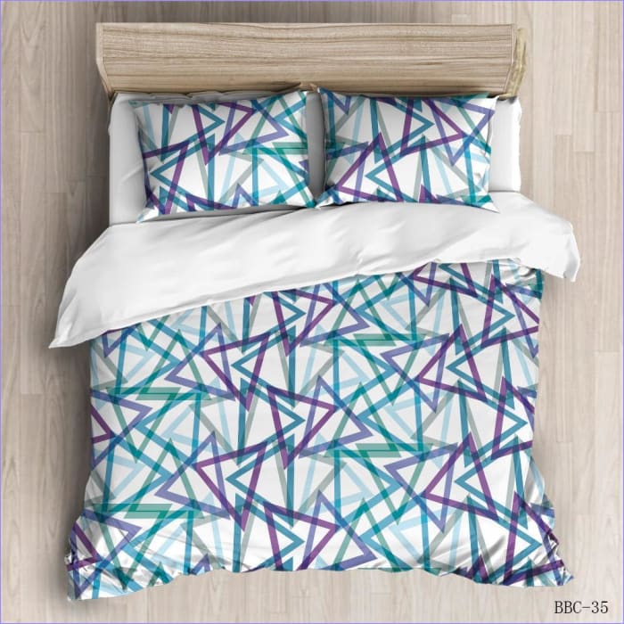 Mixed Triangles Scandinavian Duvet Cover