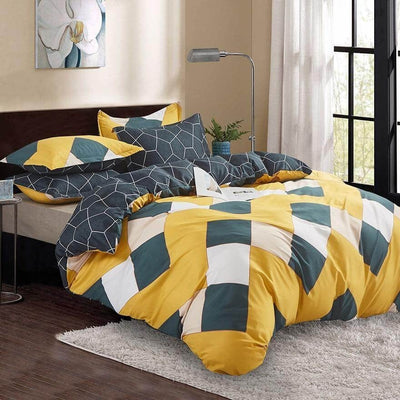 Green and Yellow Scandinavian Duvet Cover